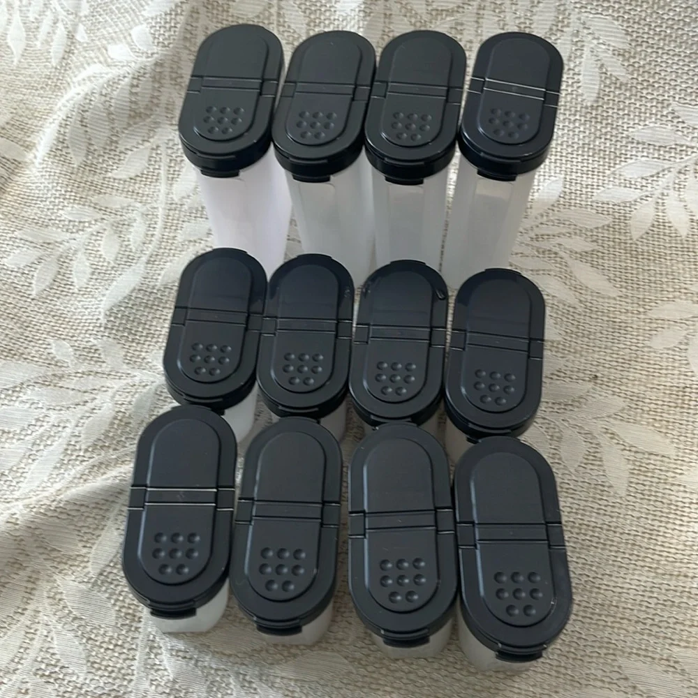 Tupperware Modular Mates‎ Grey Black Spice Shakers Containers Set of 12